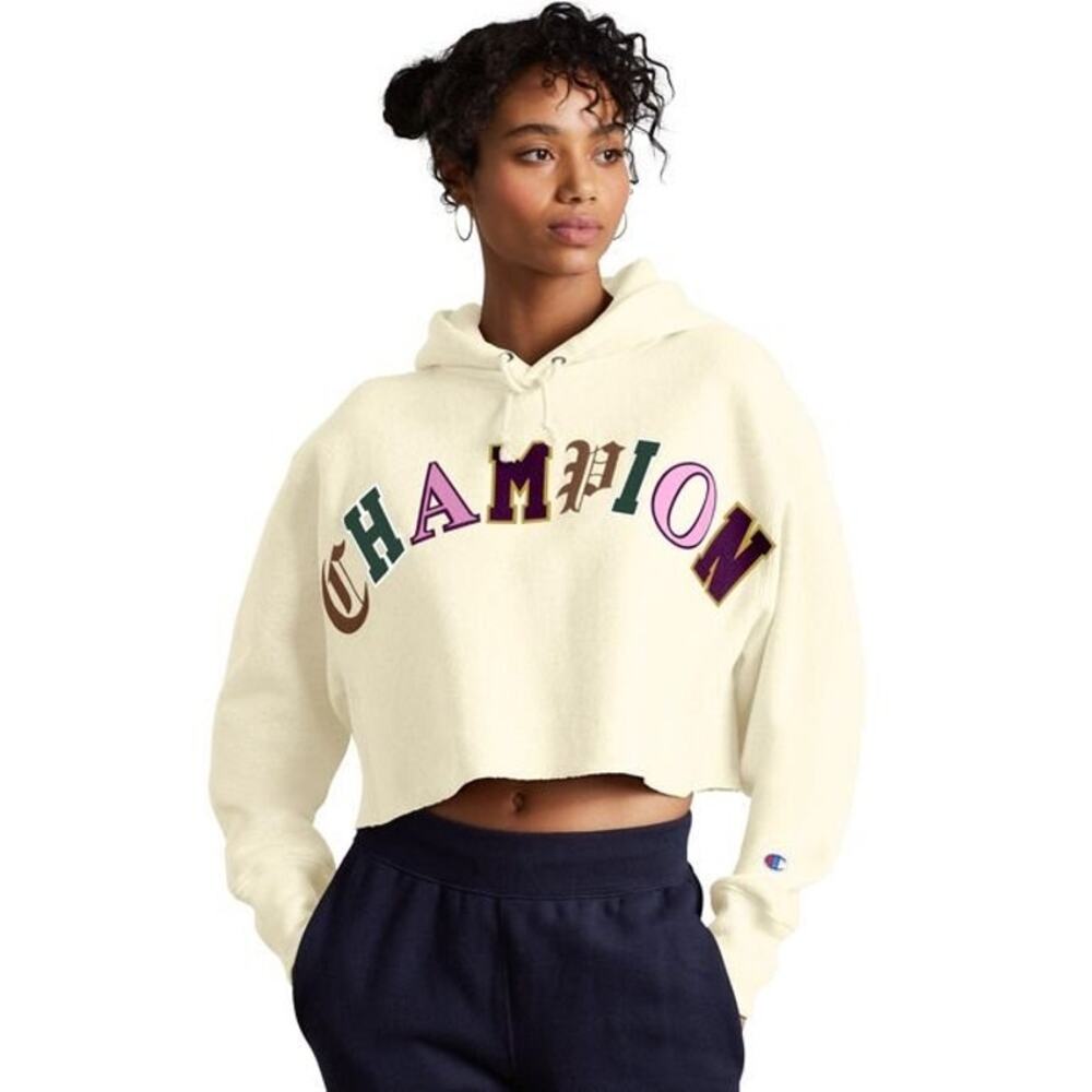 Champion Life Reverse Weave Crop Pullover Hoodie Womens Size XL